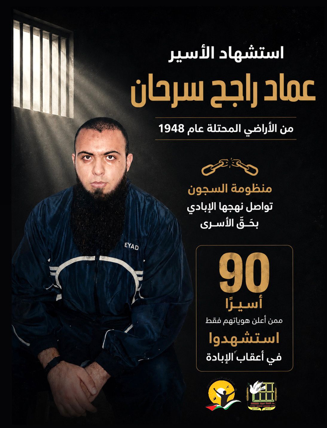 استشهاد أسير من حيفا محكوم بالمؤبد في سجن "جلبوع"