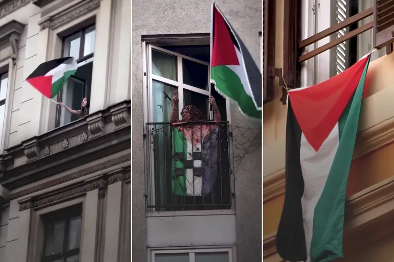 بعد الميادين.. شرفات المنازل سبيل الأوروبيين للتضامن مع فلسطين