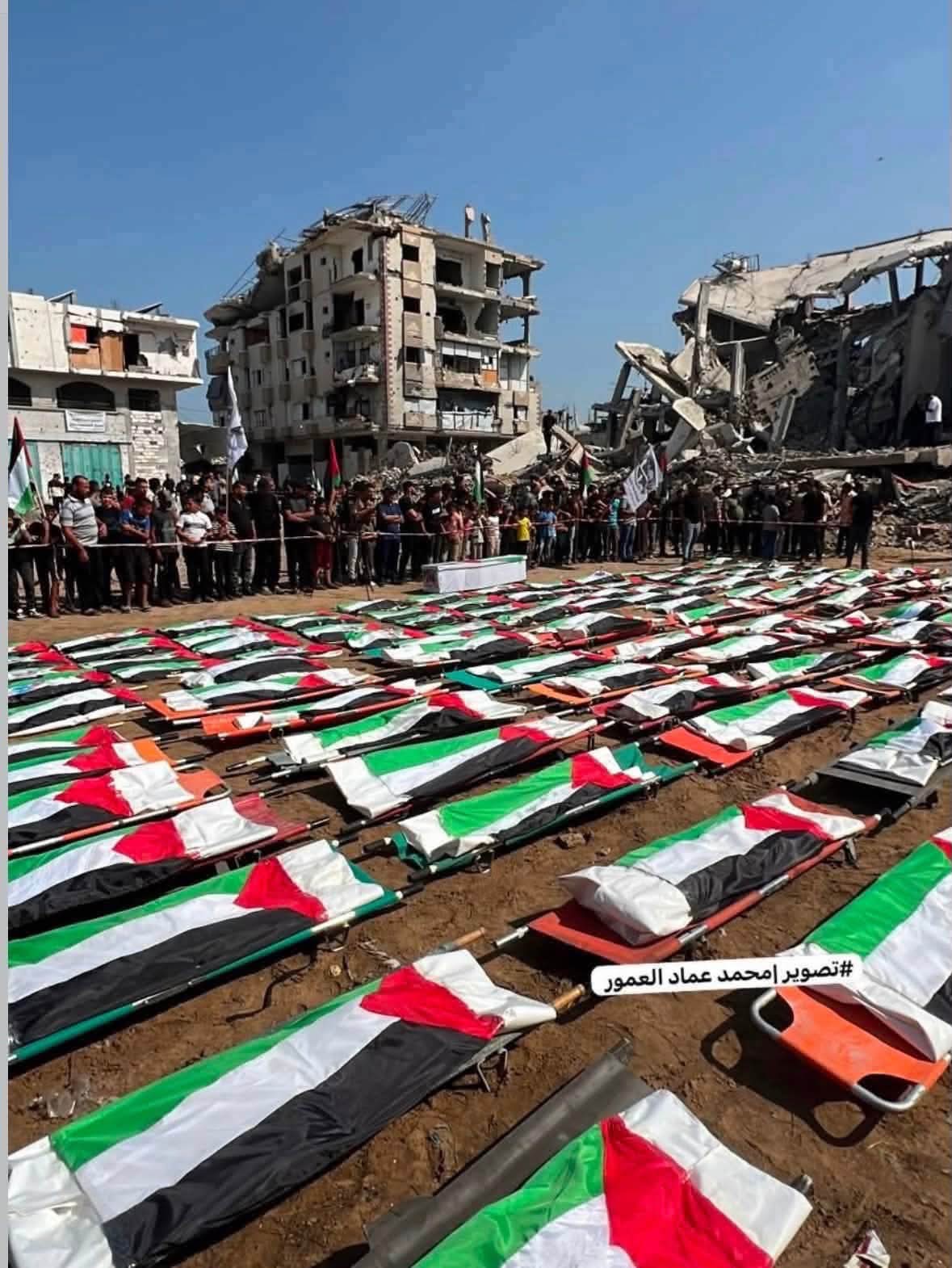 غزة تشيع 112 شهيدا من عائلة واحدة قضوا في حرب الإبادة