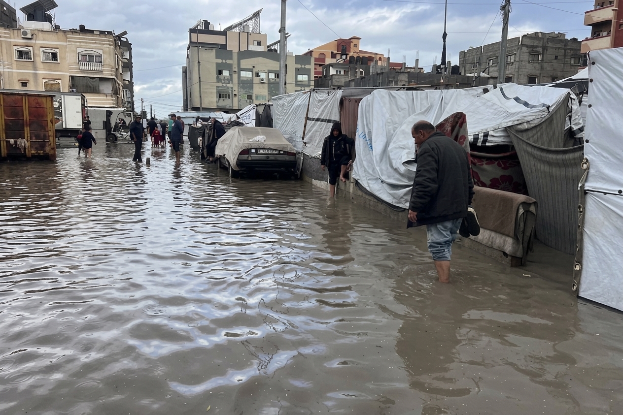 تحذيرات من شتاء كارثي في غزة: 60% من خيام النازحين خارج الخدمة