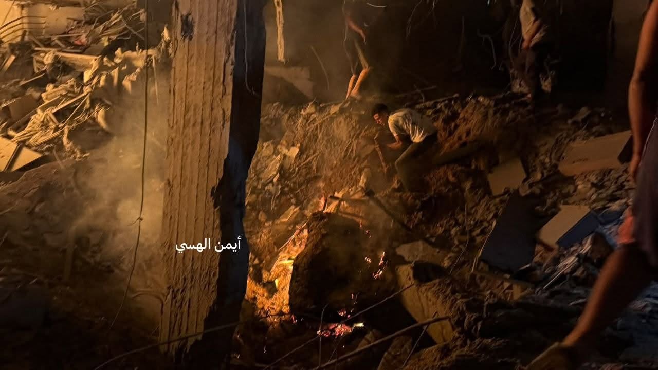 استشهاد 5 مدنيين في غارة استهدفت مبنى سكنياً بمدينة غزة