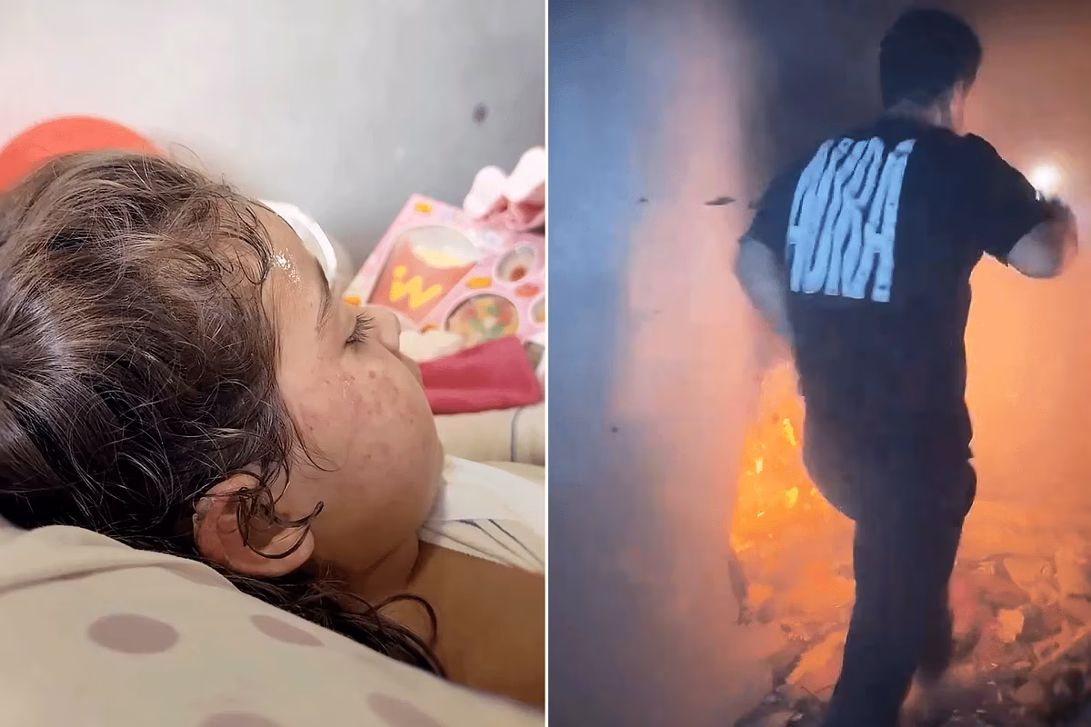 قصة الطفلة مريم التي انتشلها صحفي من ألسنة اللهب بغزة